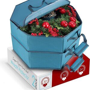 Hearth & Harbor Container-Hard Shell Christmas Bag with Interior Pockets, Dual Z